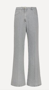NEW FORTE FORTE women's denim regular waist pants in stone